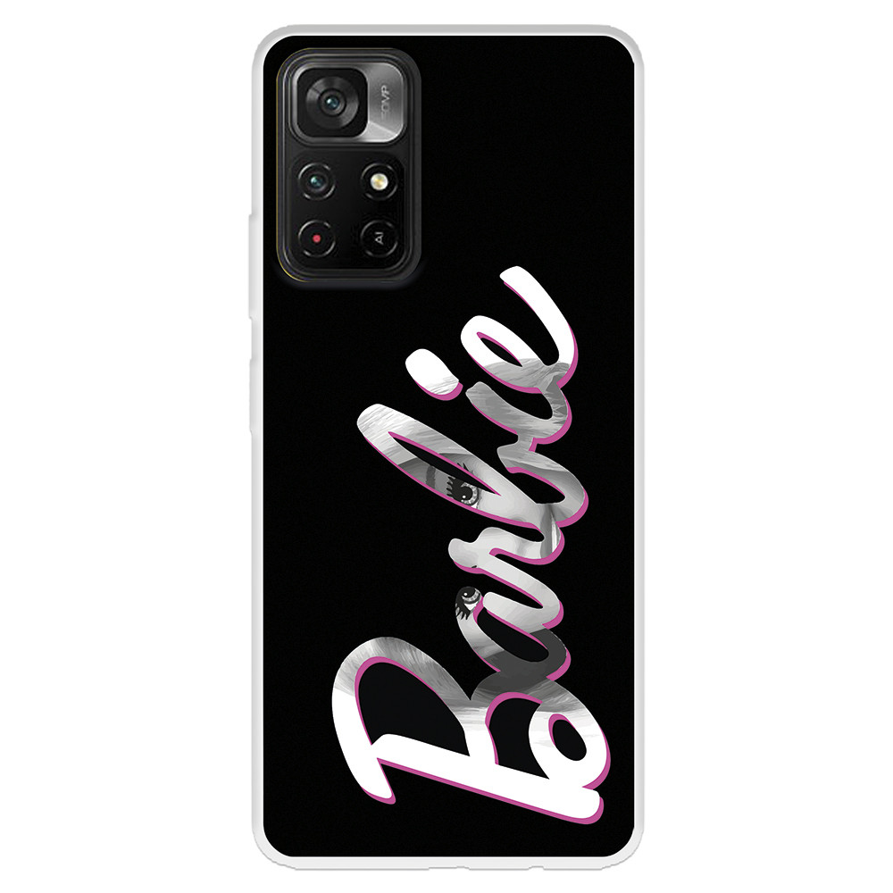 Funda para Xiaomi Redmi Note 11S 5G Oficial de Mattel Barbie Logo Barbie  Silicona Negra - Barbie