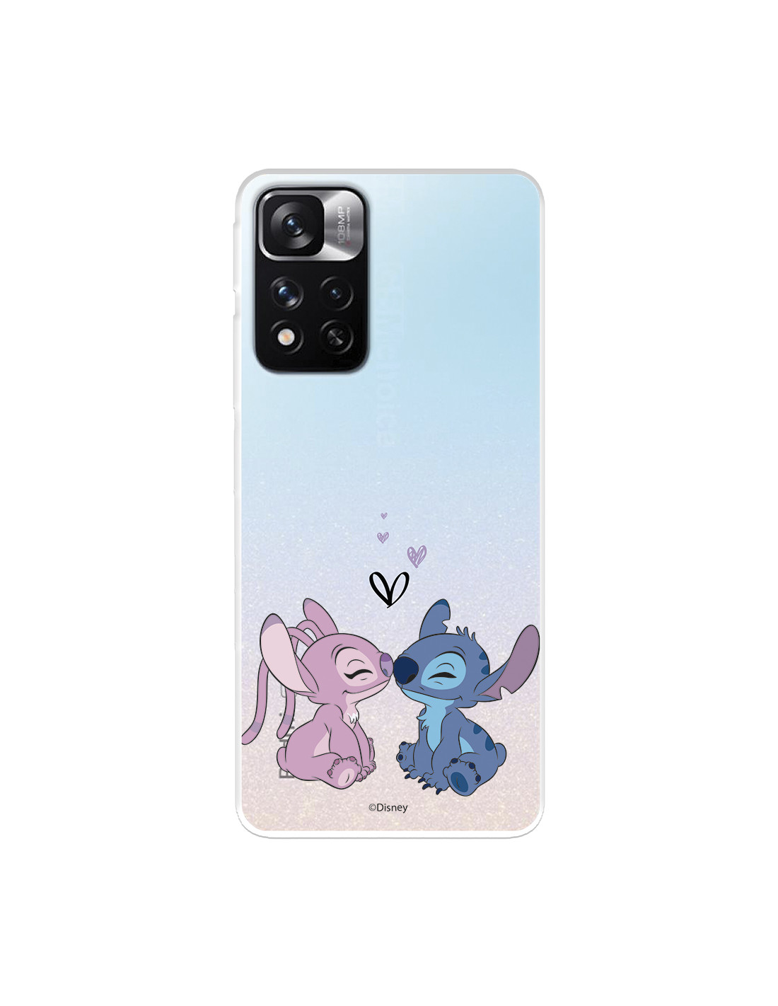 Funda para Xiaomi Redmi Note 11S 5G Oficial de Disney Angel & Stitch Beso -  Lilo & Stitch
