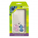 Funda para Oppo A17 Oficial de Disney Angel & Stitch Beso - Lilo & Stitch