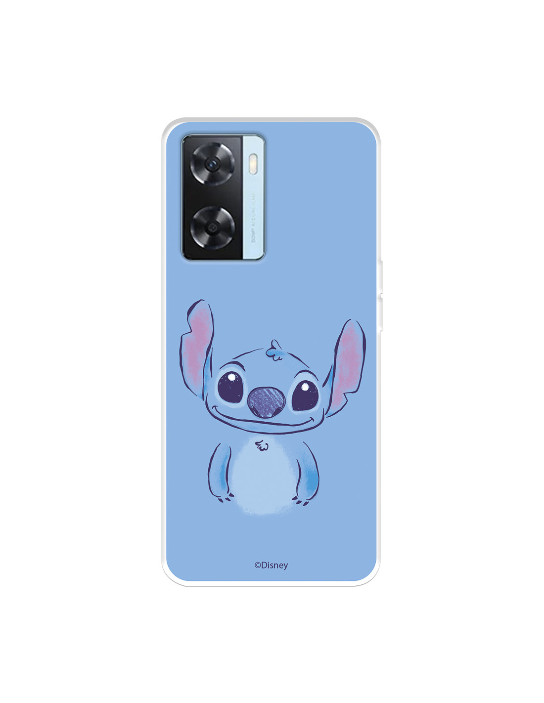 Funda para Oppo A57s Oficial de Disney Stitch Azul - Lilo & Stitch