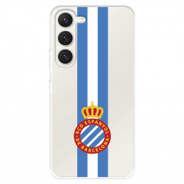 Funda para Samsung Galaxy S23 del RCD Espanyol Escudo Albiceleste  - Licencia Oficial RCD Espanyol