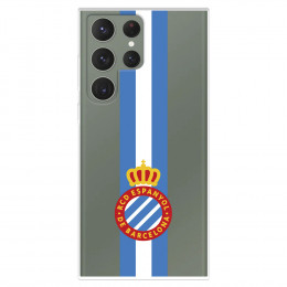 Funda para Samsung Galaxy S23 Ultra del RCD Espanyol Escudo Albiceleste  - Licencia Oficial RCD Espanyol