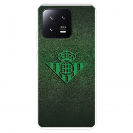 Funda para Xiaomi 13 del Real Betis Balompié Escudo Verde Fondo trama  - Licencia Oficial Real Betis Balompié