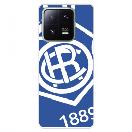 Funda para Xiaomi 13 Pro del Real Club Recreativo de Huelva Escudo Fondo Azul  - Licencia Oficial Real Club Recreativo de Huelva