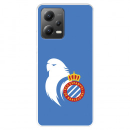 Funda para Xiaomi Poco X5 5G del RCD Espanyol Escudo Perico  - Licencia Oficial RCD Espanyol