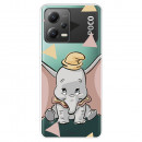 Funda para Xiaomi Poco X5 5G Oficial de Disney Dumbo Silueta Transparente - Dumbo