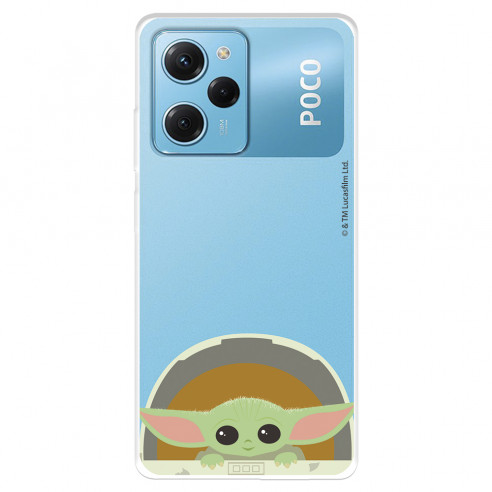 Funda para Xiaomi Poco X5 Pro 5G Oficial de Star Wars Baby Yoda Sonrisas - The Mandalorian