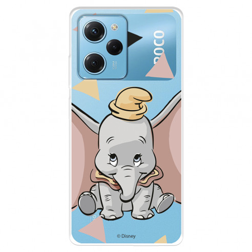 Funda para Xiaomi Poco X5 Pro 5G Oficial de Disney Dumbo Silueta Transparente - Dumbo