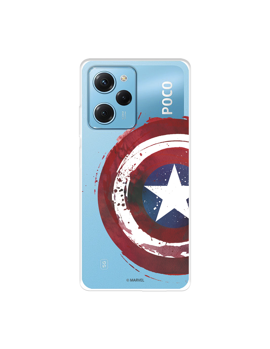Funda para Xiaomi Poco X5 Pro 5G Oficial de Marvel Capitán América