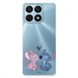Funda para Huawei Honor X8A Oficial de Disney Angel & Stitch Beso - Lilo & Stitch