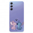 Funda para Samsung Galaxy A34 5G Oficial de Disney Angel & Stitch Beso - Lilo & Stitch