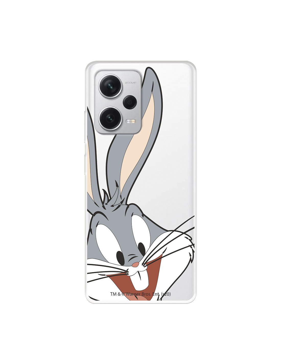 Funda para Xiaomi Redmi Note 12 5G Oficial de Warner Bros Bugs Bunny  Silueta Transparente - Looney Tunes