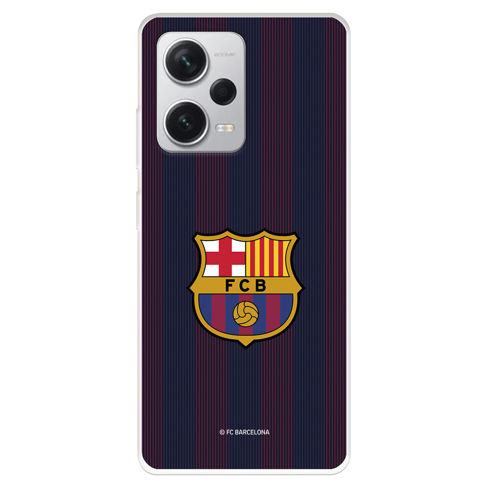 Funda para Xiaomi Redmi Note 12 5G del FC Barcelona Rayas