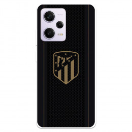 Funda para Xiaomi Redmi Note 12 Pro 5G del Atlético de Madrid Escudo Dorado Fondo Negro  - Licencia Oficial Atlético de Madrid