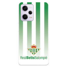 Funda para Xiaomi Redmi Note 12 Pro 5G del Real Betis Balompié Fondo Rayas Verdiblancas  - Licencia Oficial Real Betis Balompié
