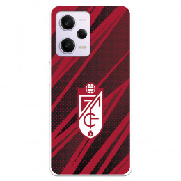 Funda para Xiaomi Redmi Note 12 Pro 5G del Granada CF Escudo - Líneas Rojas y Negras  - Licencia Oficial Granada CF