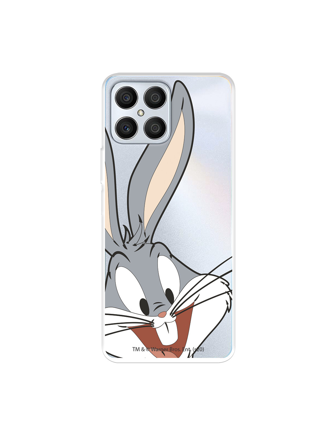 Funda para Honor X6 Oficial de Warner Bros Bugs Bunny Silueta Transparente  - Looney Tunes