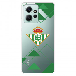 Funda para Xiaomi Redmi Note 12 4G del Real Betis Balompié Escudo Fondo transparente  - Licencia Oficial Real Betis Balompié