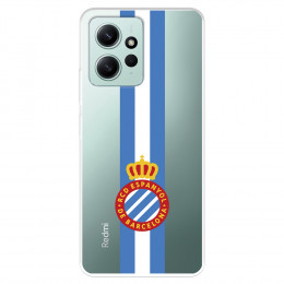 Funda para Xiaomi Redmi Note 12 4G del RCD Espanyol Escudo Albiceleste  - Licencia Oficial RCD Espanyol