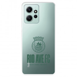 Funda para Xiaomi Redmi Note 12 4G del Rio Ave FC Escudo Leather Case Negra  - Licencia Oficial Rio Ave FC