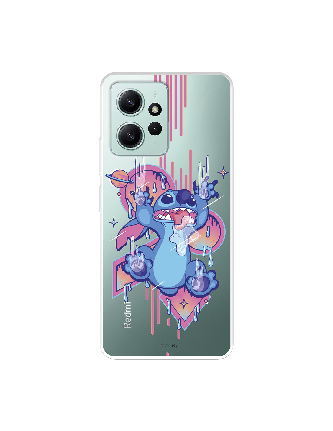 Funda para Xiaomi Redmi Note 8 2021 Oficial de Disney Stitch Graffiti -  Lilo & Stitch