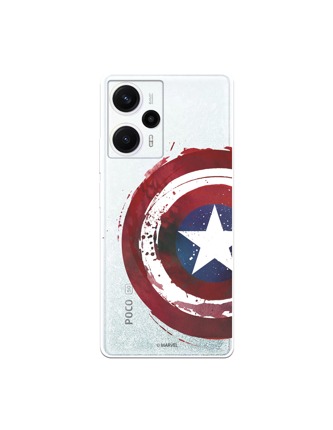 Funda para Poco F5 5G Oficial de Marvel Capitán América Escudo