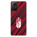 Funda para Xiaomi Redmi Note 12S del Granada CF Escudo - Líneas Rojas y Negras  - Licencia Oficial Granada CF