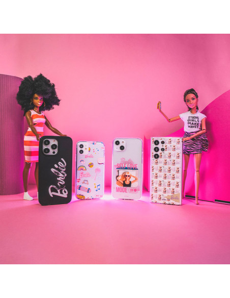 Funda para Xiaomi Redmi 10 5G Oficial de Mattel Barbie Logo Barbie Silicona  Negra - Barbie