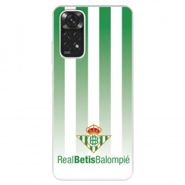 Funda para Xiaomi Redmi Note 12 Pro del Real Betis Balompié Fondo Rayas Verdiblancas  - Licencia Oficial Real Betis Balompié