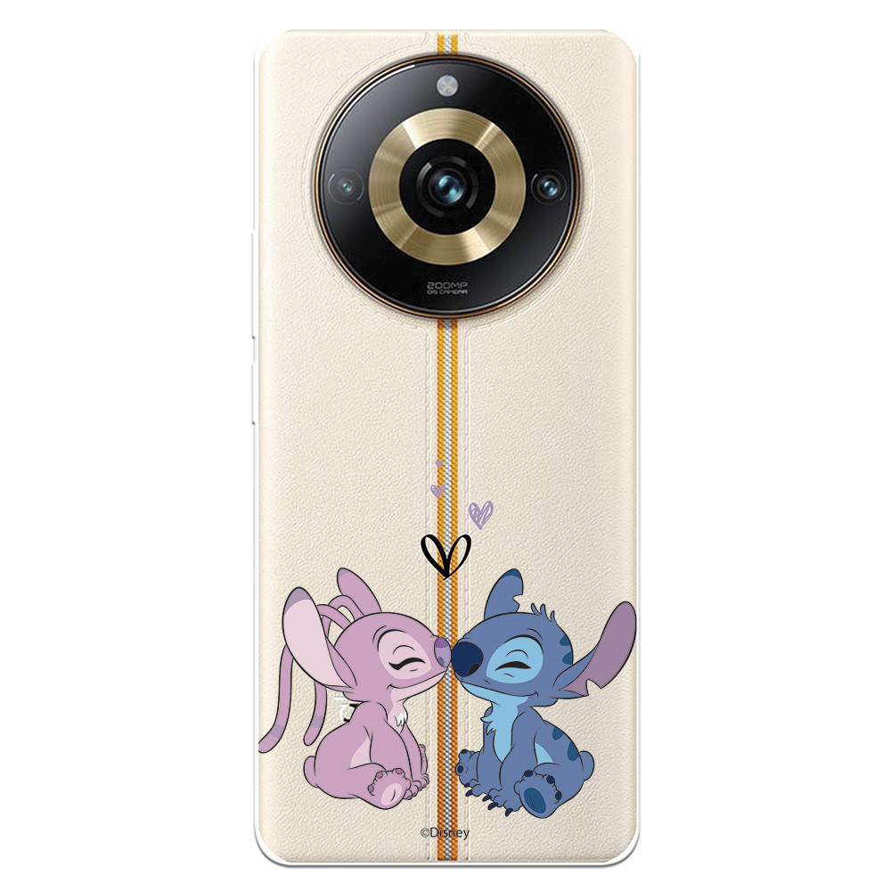 Funda para Oppo A57 4G Oficial de Disney Angel & Stitch Beso - Lilo & Stitch
