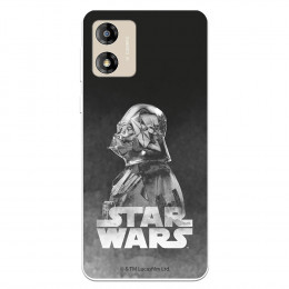 Funda para Motorola Moto E13 Oficial de Star Wars Darth Vader Fondo negro - Star Wars