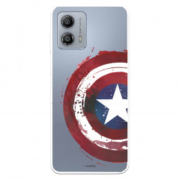 Funda para Motorola Moto G53 5G Oficial de Marvel Capitán América Escudo Transparente - Marvel