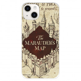 Funda para iPhone 15 Oficial de Harry Potter The Marauders Map fondo - Harry Potter