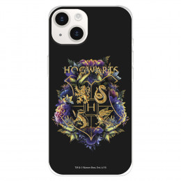 Funda para iPhone 15 Oficial de Harry Potter Hogwarts Floral - Harry Potter