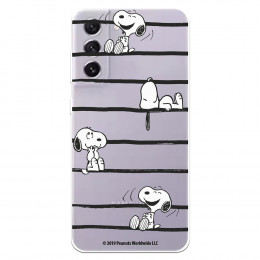 Funda para Samsung Galaxy S23 FE Oficial de Peanuts Snoopy rayas - Snoopy