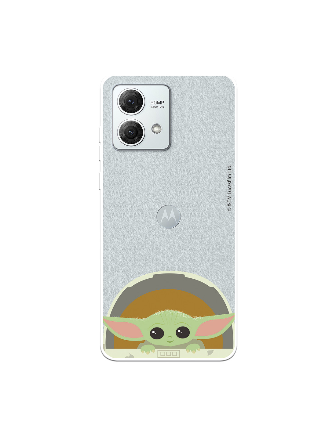 Funda para Motorola Moto G84 5G Oficial de Star Wars Baby Yoda Sonrisas -  The Mandalorian
