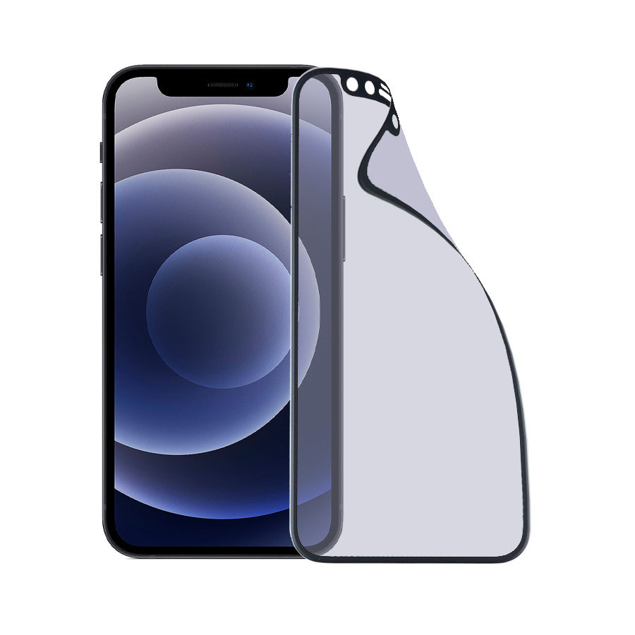 Cristal Templado Completo Negro Irrompible para iPhone 12 Pro Max