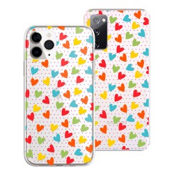 Funda Dibujo Estampado Corazones De Colores