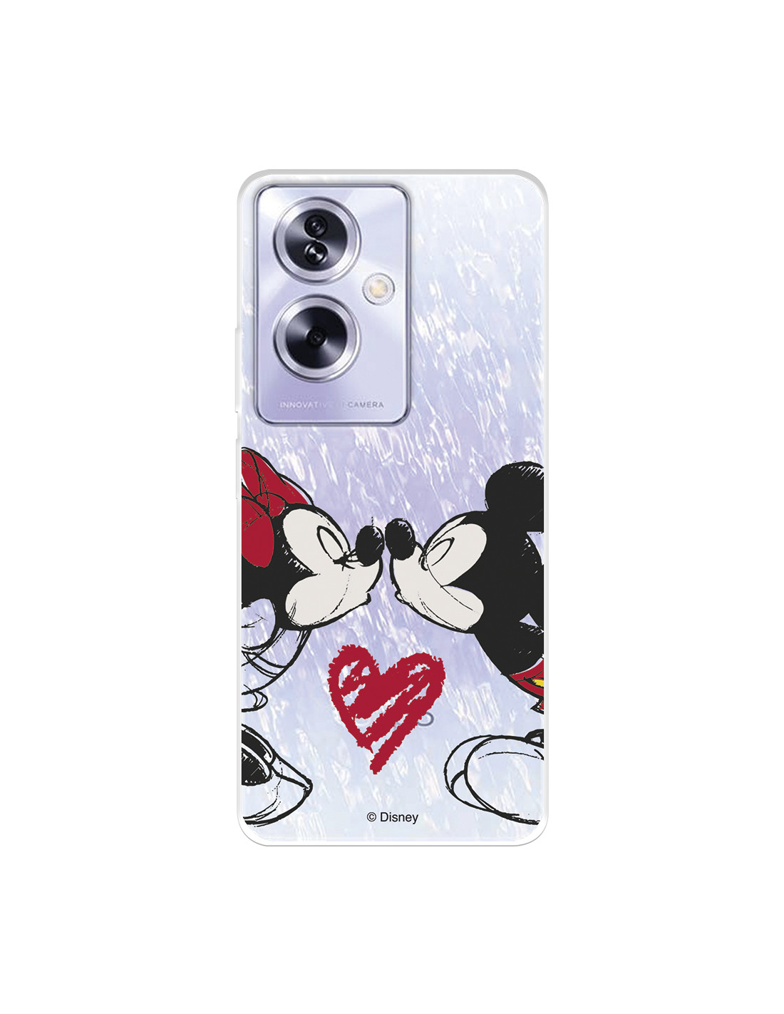 Funda para Oppo A79 5G Oficial de Disney Mickey y Minnie Beso