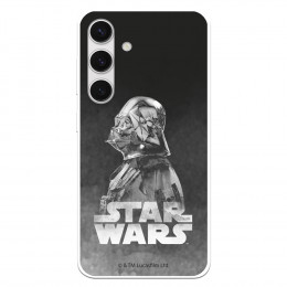 Funda para Samsung Galaxy S24 Oficial de Star Wars Darth Vader Fondo negro - Star Wars