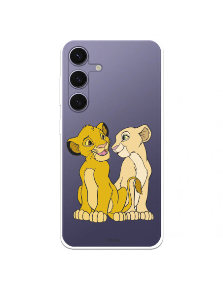 Funda para Xiaomi Redmi 12 Oficial de Disney Simba y Nala Silueta - El Rey  León