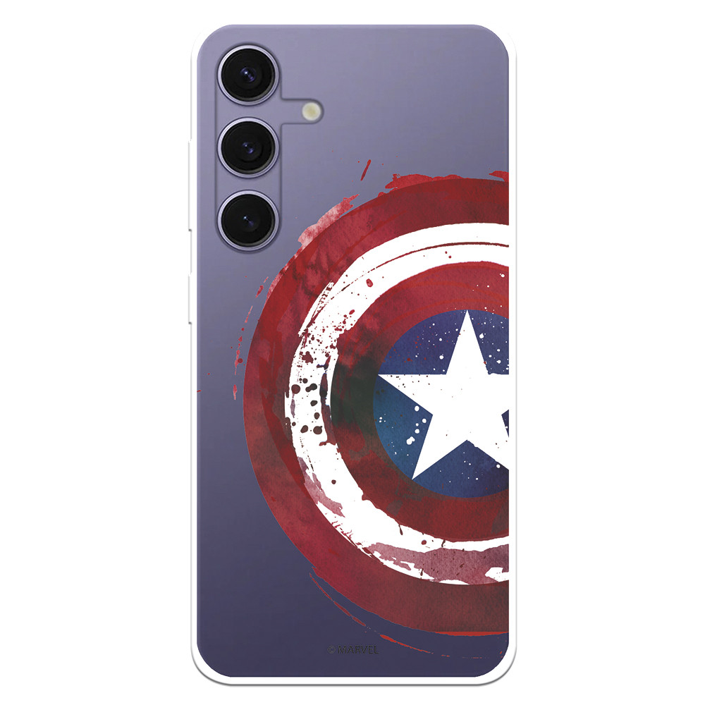 Funda para Samsung Galaxy S24 Plus Oficial de Marvel Capitán América Escudo  Transparente - Marvel