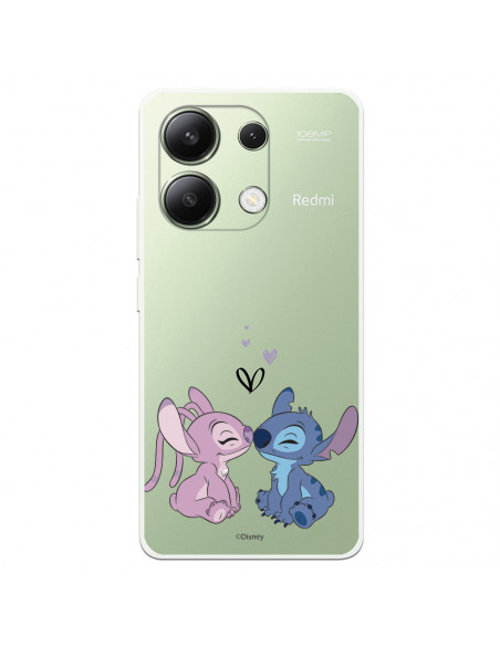 Funda para Xiaomi Redmi Note 13 4G Oficial de Disney Angel & Stitch Beso -  Lilo 