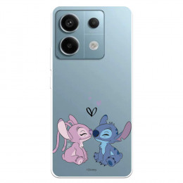 Funda para Xiaomi Redmi Note 13 5G Oficial de Disney Angel & Stitch Beso - Lilo & Stitch