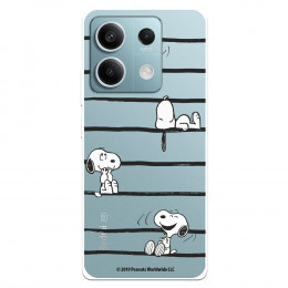 Funda para Xiaomi Redmi Note 13 Pro 5G Oficial de Peanuts Snoopy rayas - Snoopy