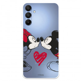 Funda para Samsung Galaxy A15 5G Oficial de Disney Mickey y Minnie Beso - Clásicos Disney