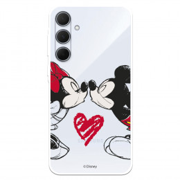 Funda para Samsung Galaxy A35 5G Oficial de Disney Mickey y Minnie Beso - Clásicos Disney