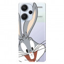 Funda para Xiaomi Redmi Note 13 Pro Plus 5G Oficial de Warner Bros Bugs Bunny Silueta Transparente - Looney Tunes