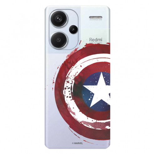 Funda para Xiaomi Redmi Note 13 Pro Plus 5G Oficial de Marvel Capitán América Escudo Transparente - Marvel
