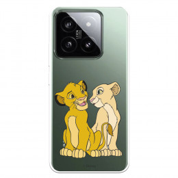Funda para Xiaomi 14 Oficial de Disney Simba y Nala Silueta - El Rey León